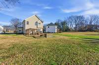 Spacious, level backyard