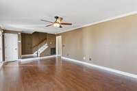 Living room w/coat closet