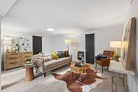 Large Basement area with BRAND NEW Carpet