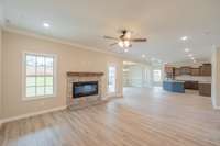 Open Layout Downstairs and SPC Flooring Throughout the Foyer, Downstairs Hallway, Living Room, Kitchen and Dining Room!