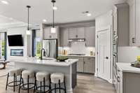 Photo from a finished Harrison model. Finished will be based on YOUR unique selections