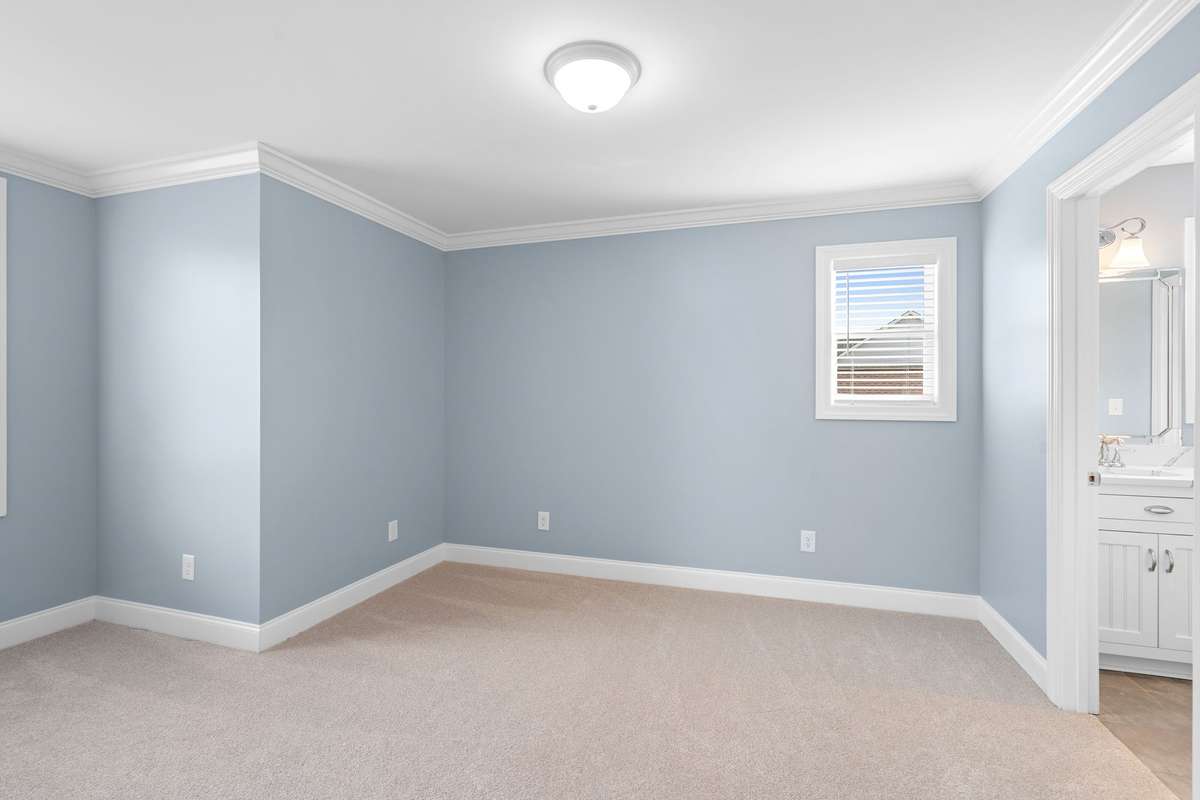 Bedroom 2 is slightly larger than Bedroom 3 by virtue of the "offset" area seen here to the left.