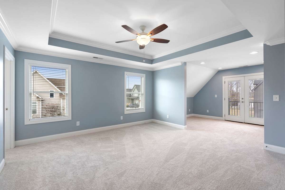 The Primary Bedroom is quite large and features an unexpected bonus area!