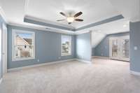 The Primary Bedroom is quite large and features an unexpected bonus area!