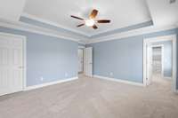 The closet to the left is  secondary/extra closet for your storage needs in the Primary Bedroom...