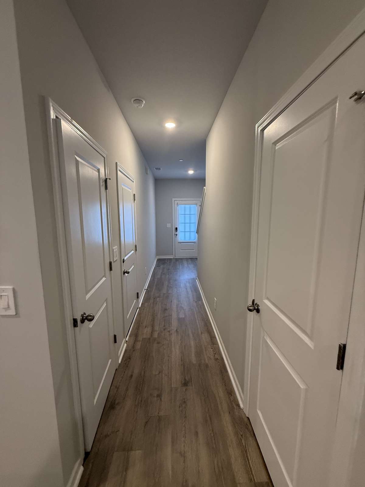 Hallway looking toward front door from Living room