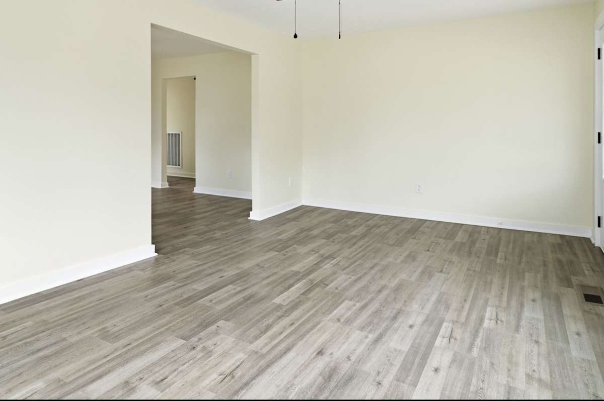 Large entry into the dining area from the living room makes entertaining easy.