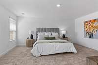 Upstairs Owner's Suite 
(photos are of a staged model home)