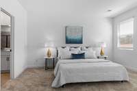 Downstairs Owner's Suite
(photos are of a staged model home)