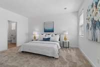 Downstairs Owner's Suite
(photos are of a staged model home)