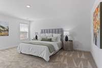 Upstairs Owner's Suite 
(photos are of a staged model home)