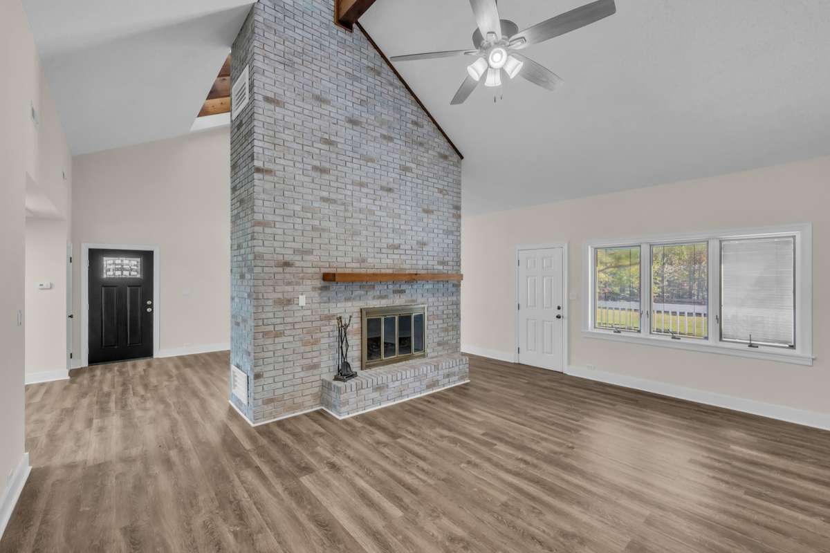 Livingroom Wood Burning Fireplace