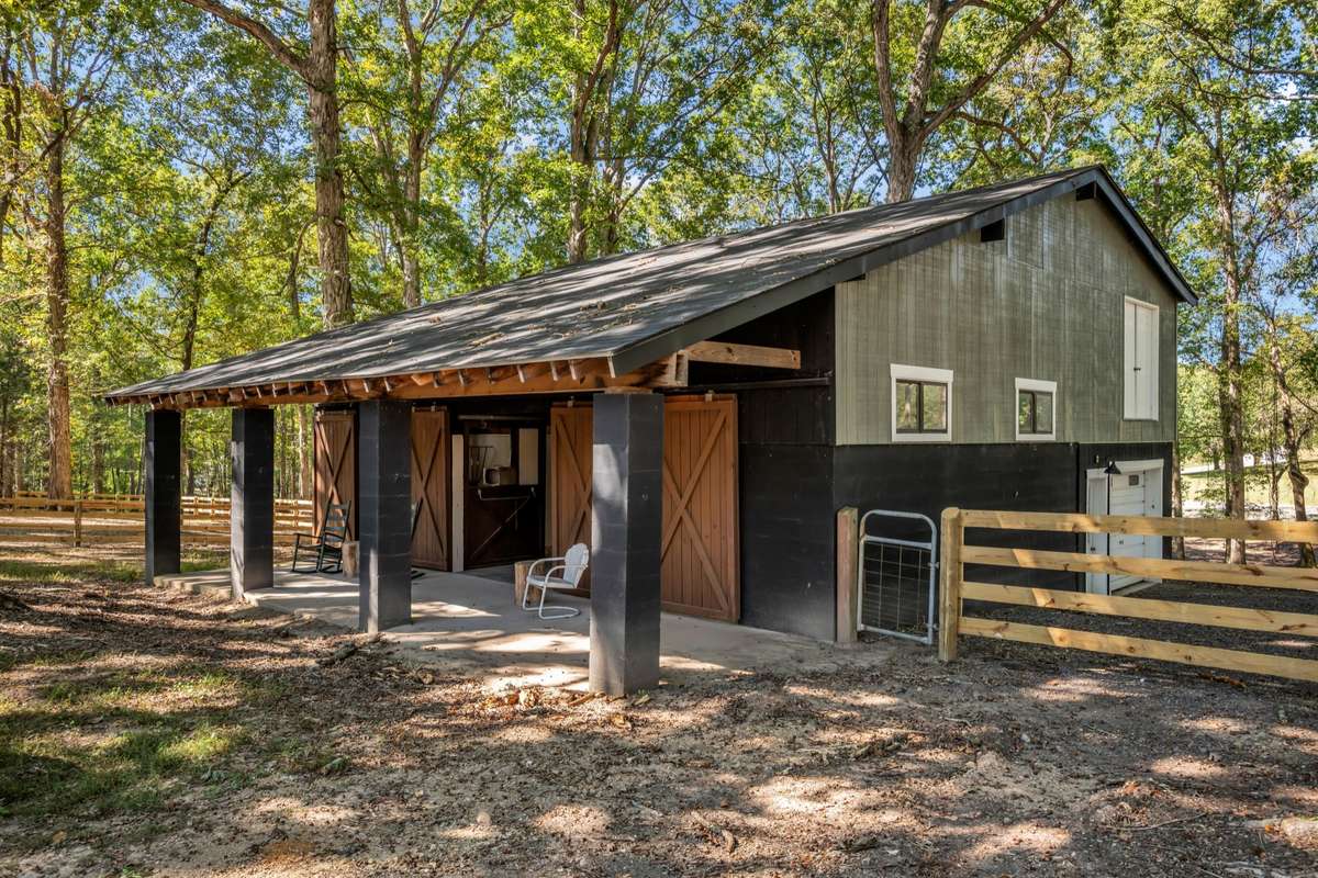 Barn Front View with Sliding Barn Doors