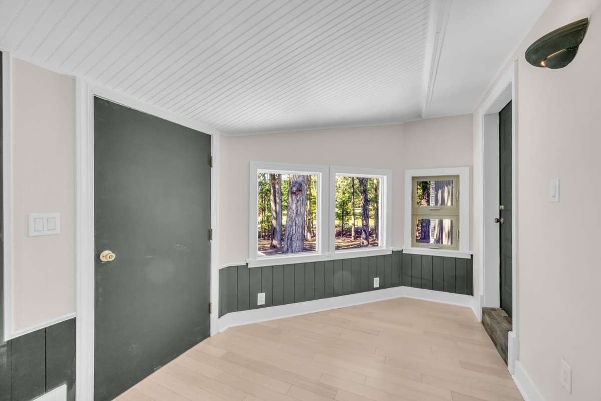 Hobby Room Exterior Door on Left and Entrance to Florida Room on Right