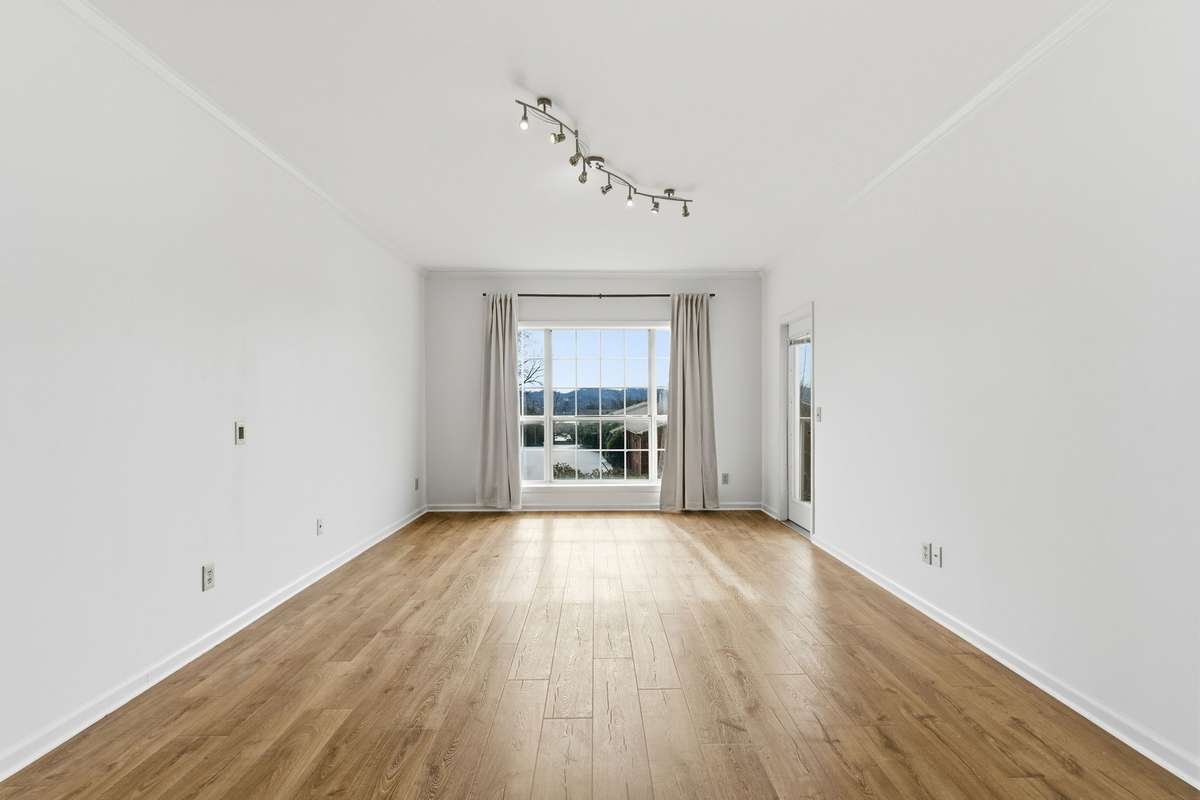Large living space with huge windows