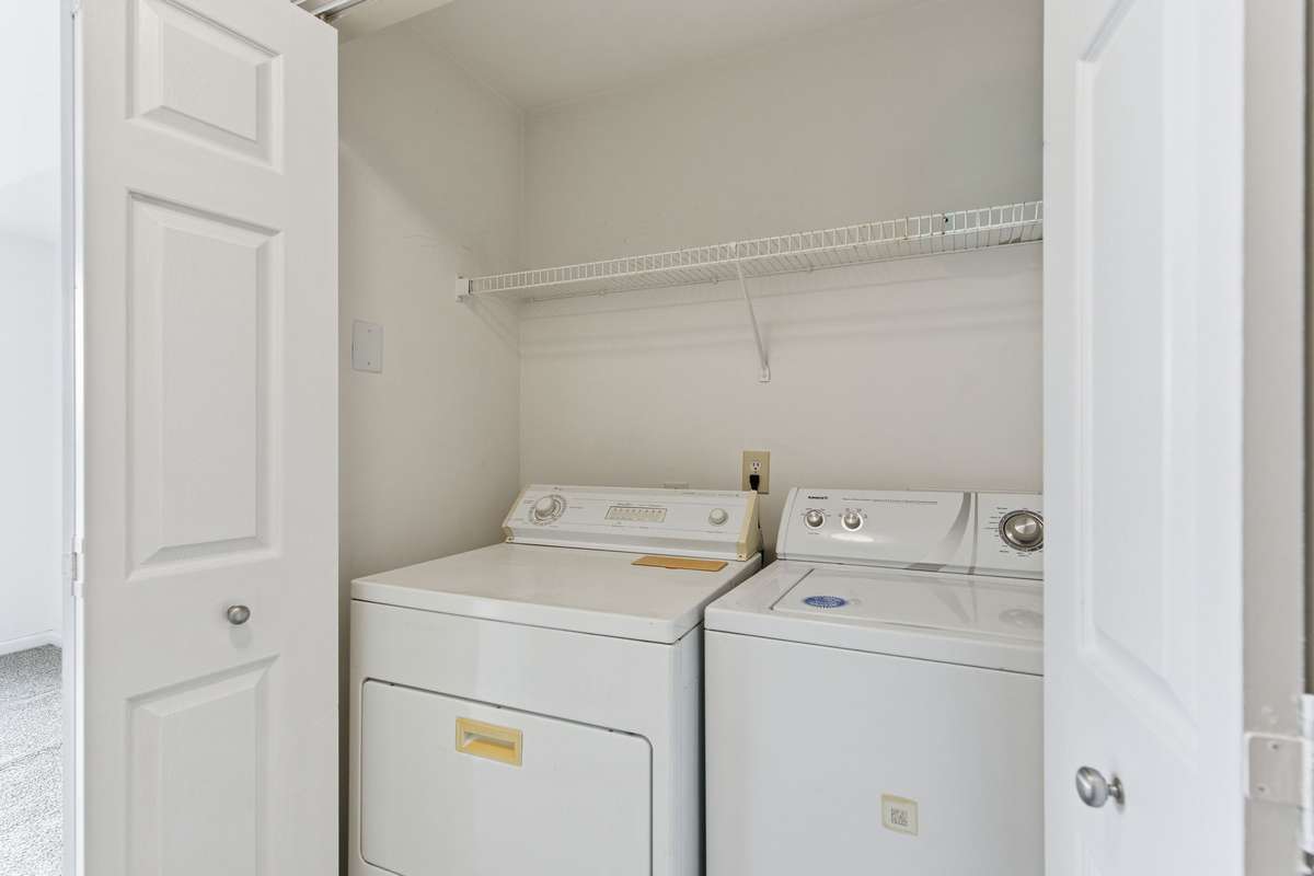 Large laundry space - washer and dryer remain