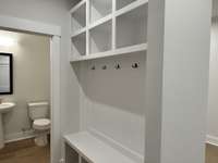 Drop Zone off of the 2 Car Garage