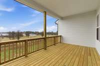 Huge covered deck off your living room area with amazing views.