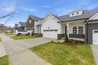 HOA maintains exterior, cuts grass and includes irrigation for watering lawns.