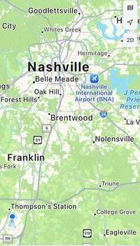 Only 34 Miles to Nashville International Airport from Emberly Community in Thompson's Station, TN