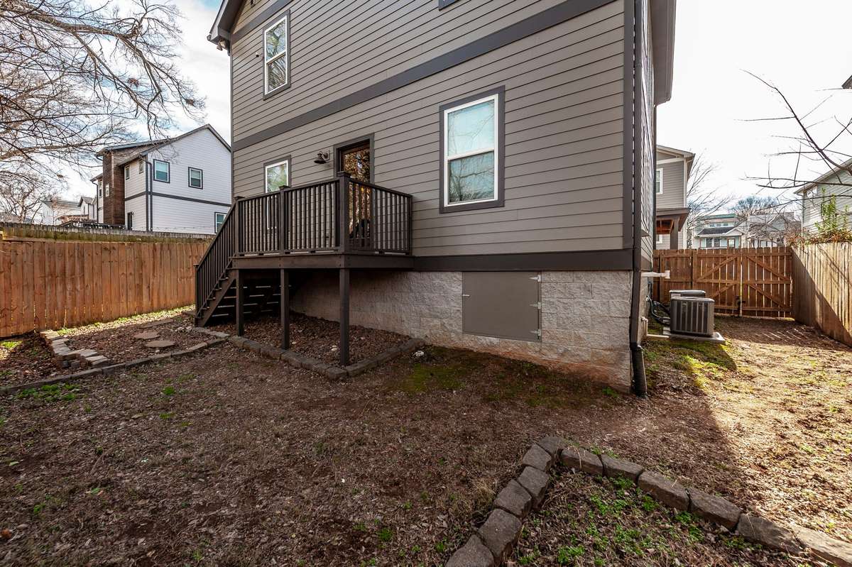 While cozy, the yard offers plenty of room for light gardening or planting flowers and vegetables.