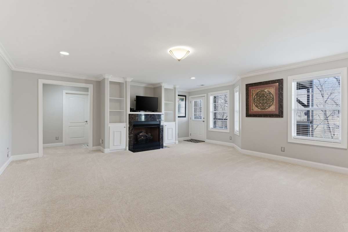 Lower Level Rec Room with Deck and Patio access