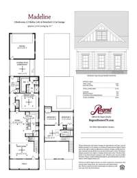 Rendering for this New Construction Home.  The Madeline is under construction and ready for you to pick your colors