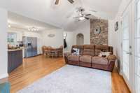 OPEN CONCEPT Living Room, Dining & Kitchen with Bar Seating!