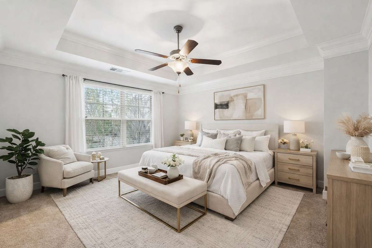 Virtually staged - Primary bedroom