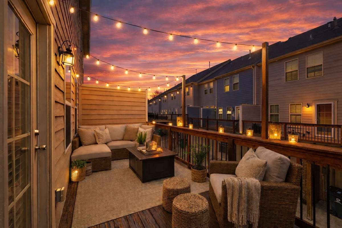 Virtually staged - back deck
