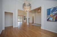 Another view of dining leading to large pantry & kitchen