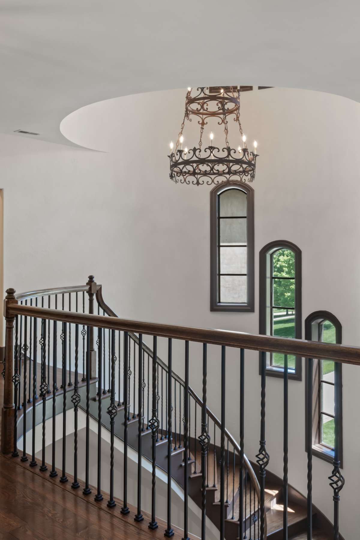 From the second floor landing.
