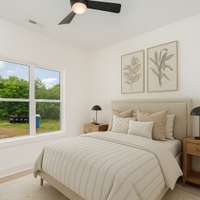 Digitally Staged Bed Room