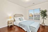 Downstairs potential guest room or office with french doors