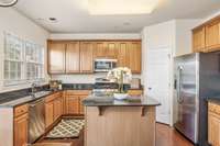 Beautiful double window over kitchen sink