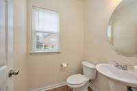 Half bath next to potential 5th bedroom, see floorplan, space for full bath conversion