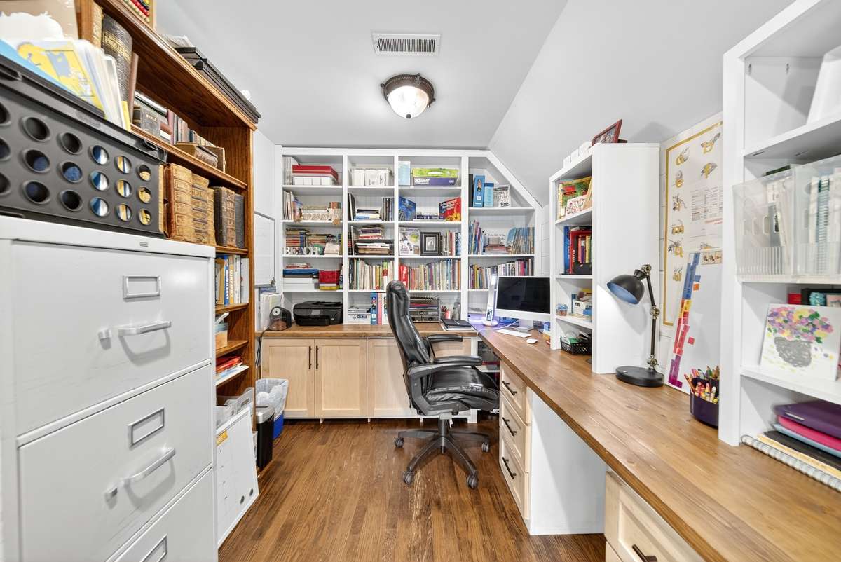 Seller home schools and she designed this special nook for the kids!