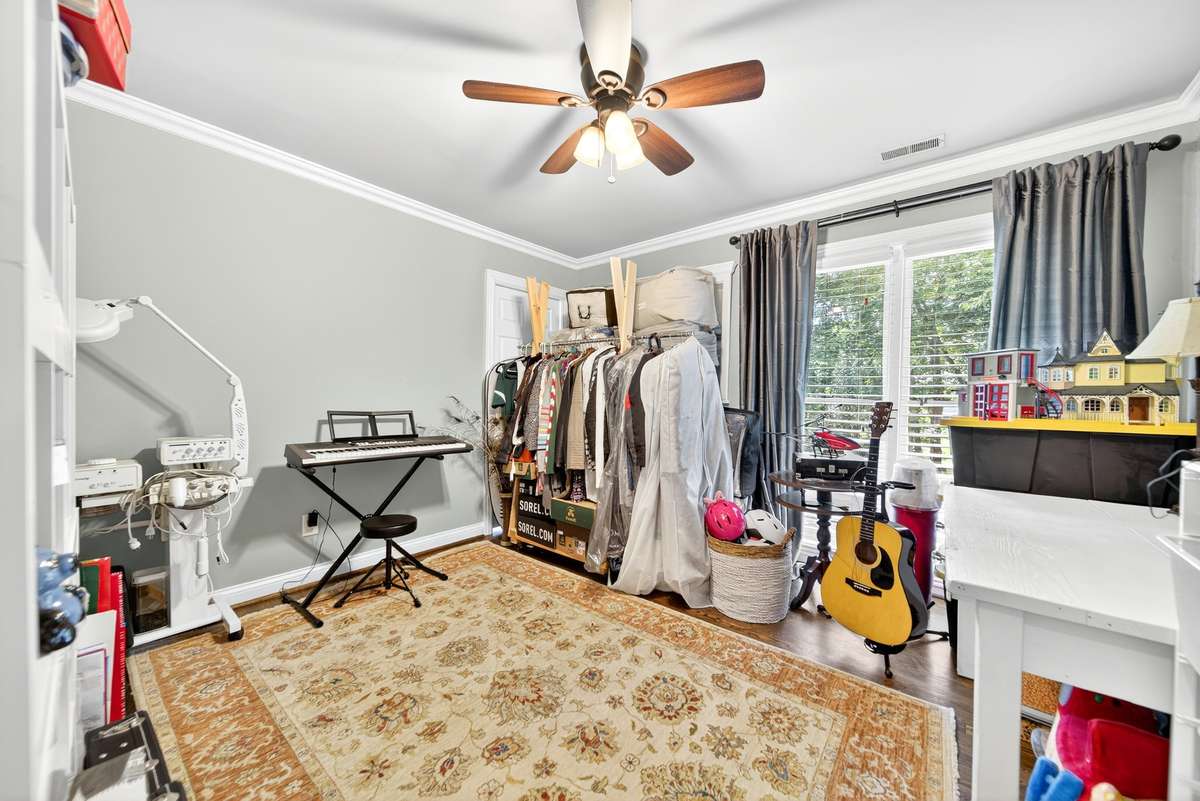 Upstairs 5th bedroom is being used as a closet and storage area.
