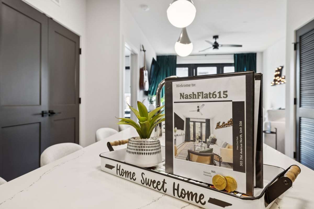 Guest Book with all the info needed to have a marvelous time!