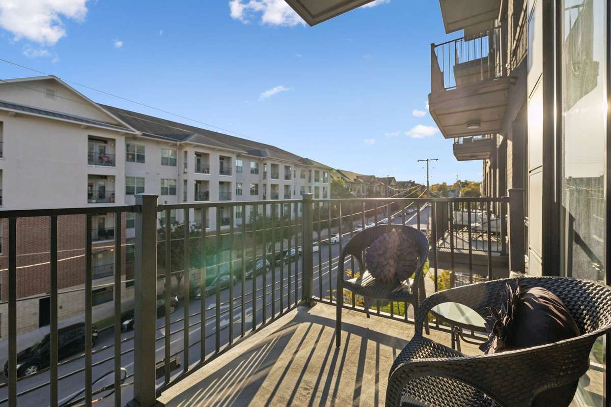 Balcony offers fun views of the area.