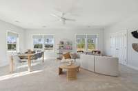 Upstairs den willt have wood laminate to match downstairs. Den overlooks front of the home from upstairs balcony.