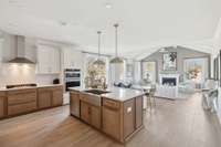 Gormet kitchen with Stainless Steel Appliances.