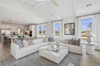 View from livingroom back into Gourmet kitchen.