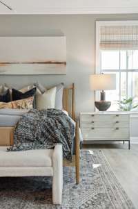 View from back windows of bedroom are mature tree line.