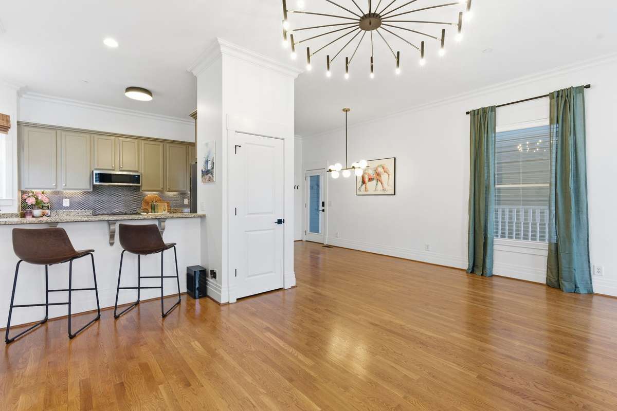 Hardwood floors throughout the first floor.