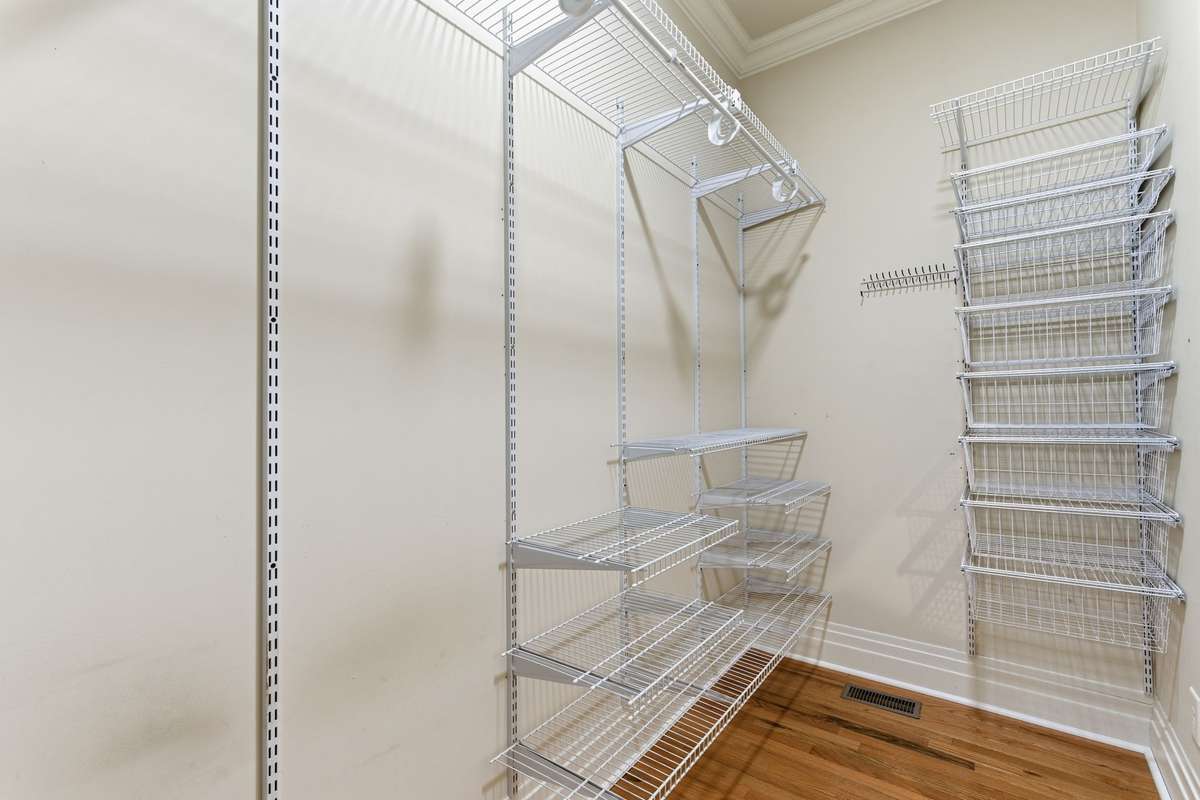 Spacious walk-in closet.