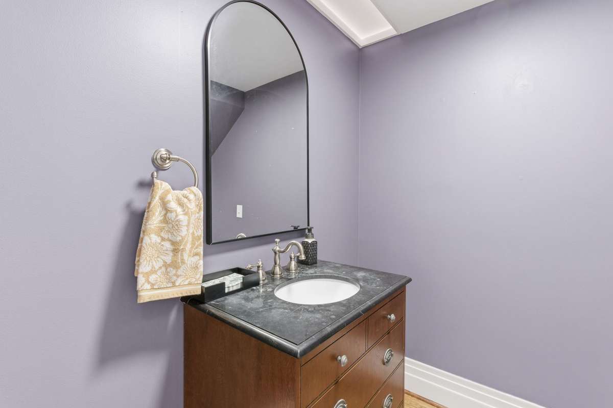 Half bath on main level.