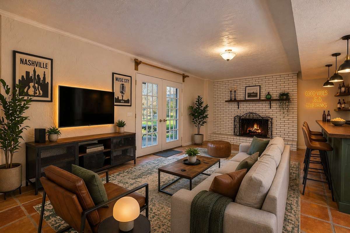 Cozy basement 23'3" x 11'5" Virtually Staged