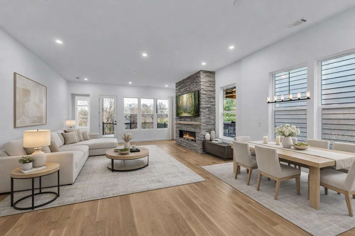 Living Dining - Open Floor Plan (digital staging)