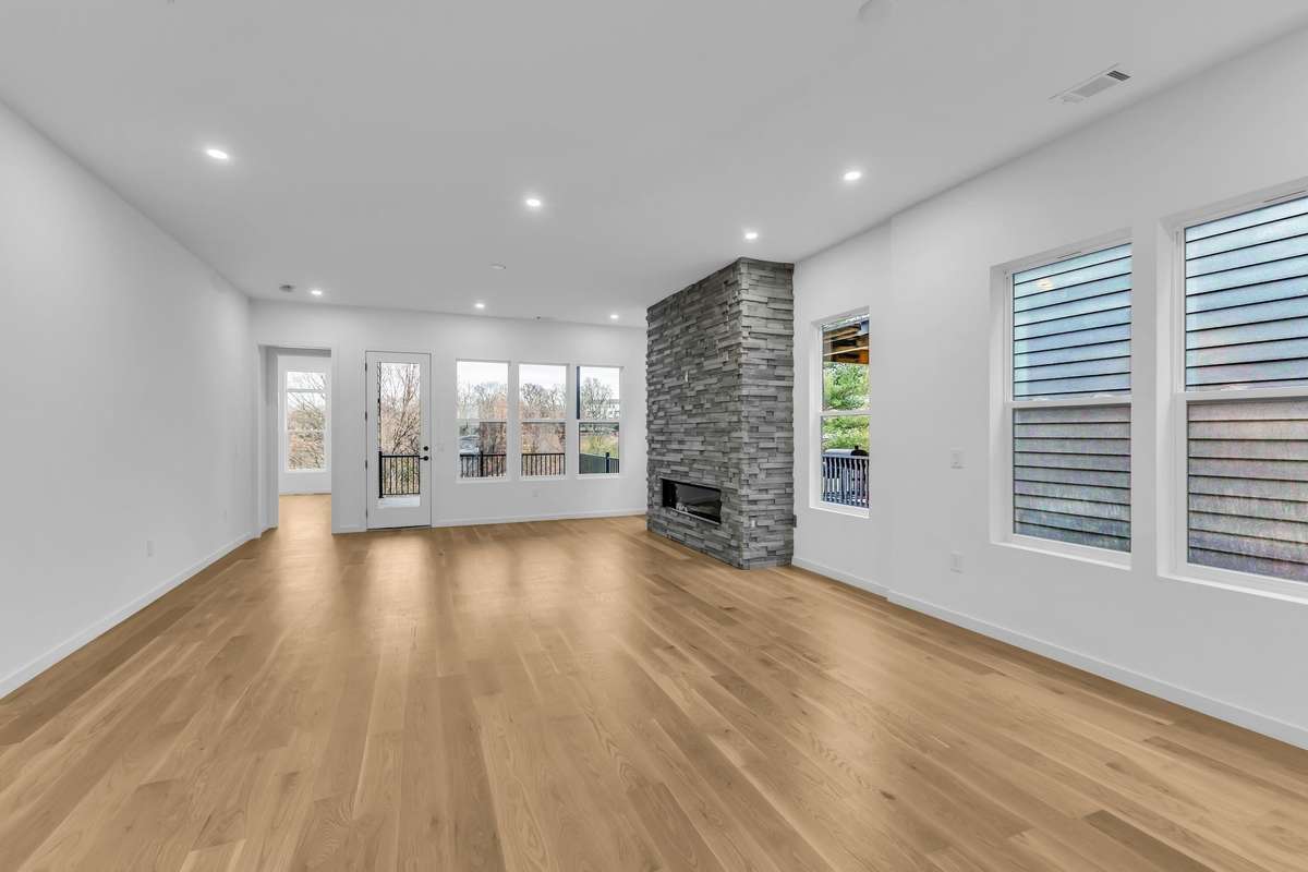 Open flow with lots of room for dining and a large living room furniture arrangement
